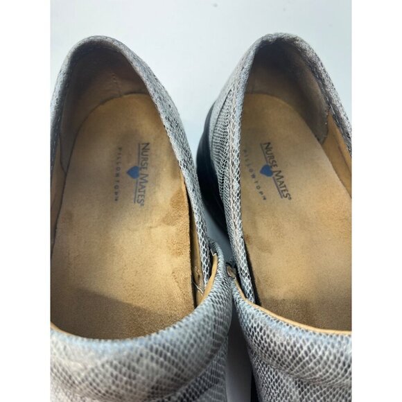 Nurse Mates Libbey Slip On Clogs Grey Ladies Size 9.5M Medical Restaurant Mules - Picture 9 of 11